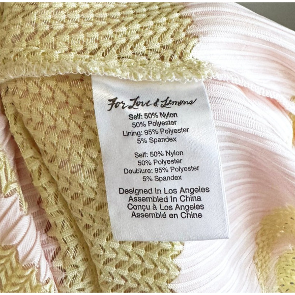 For Love & Lemons Maxi Beach CoverUp Dress Large Sheer Slit Halter Boho Vacation - Picture 6 of 9